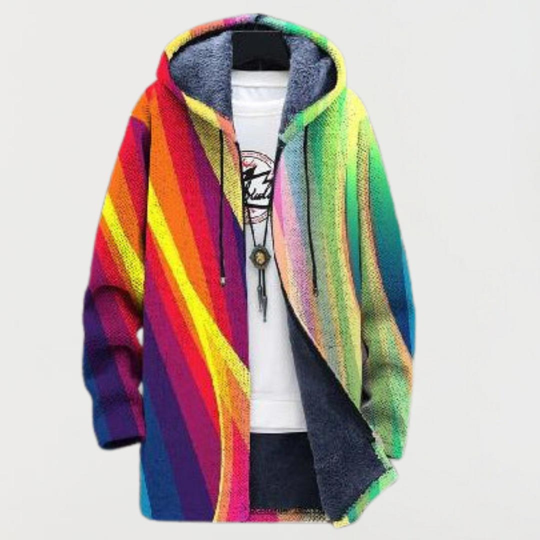 Iris | Rainbow Striped Cardigan