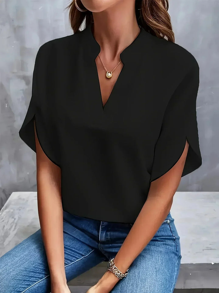 Thalia - Elegant V-Neck Blouse (Copy)