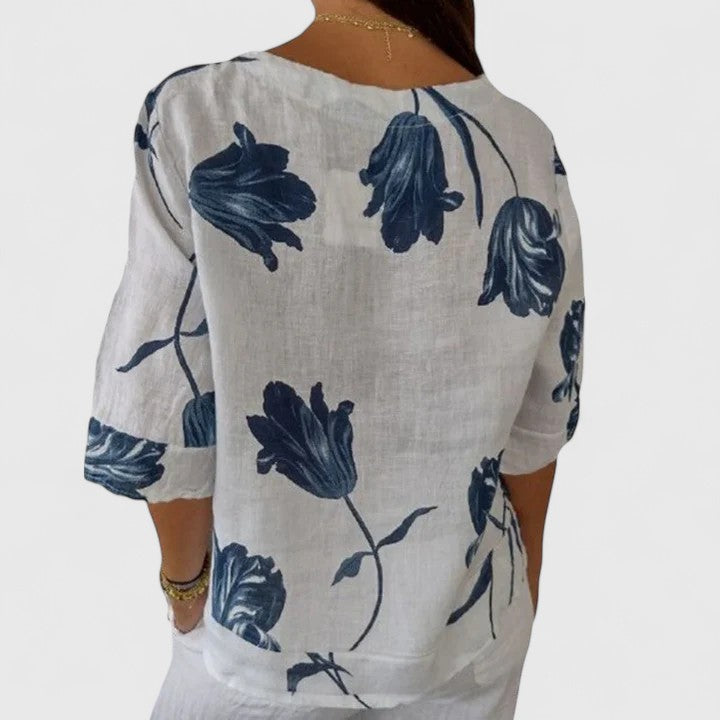 Isabel | Blusa elegante con estampado floral