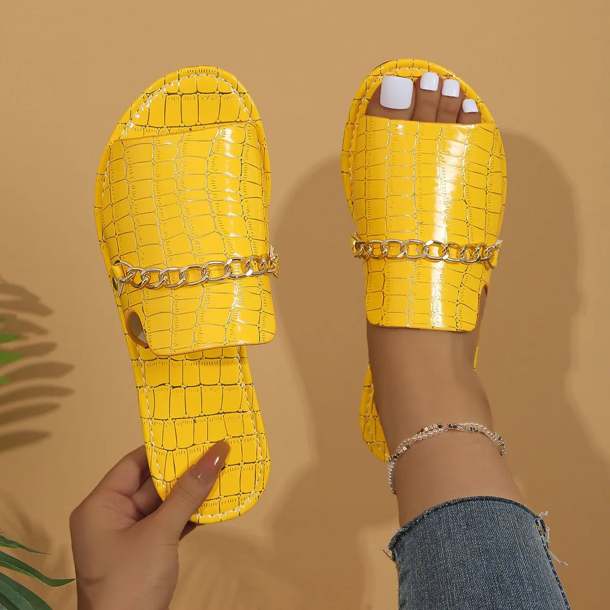 Mira | Tongs compensées de plage Luxe™