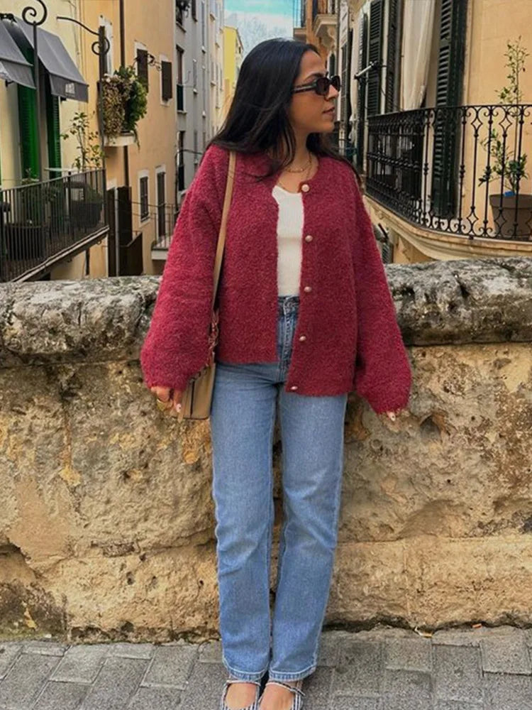 Jacinta – Cárdigan Vintage Clásico
