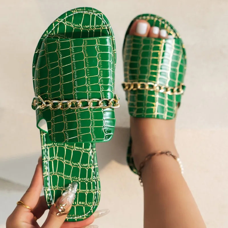 Mira | Tongs compensées de plage Luxe™