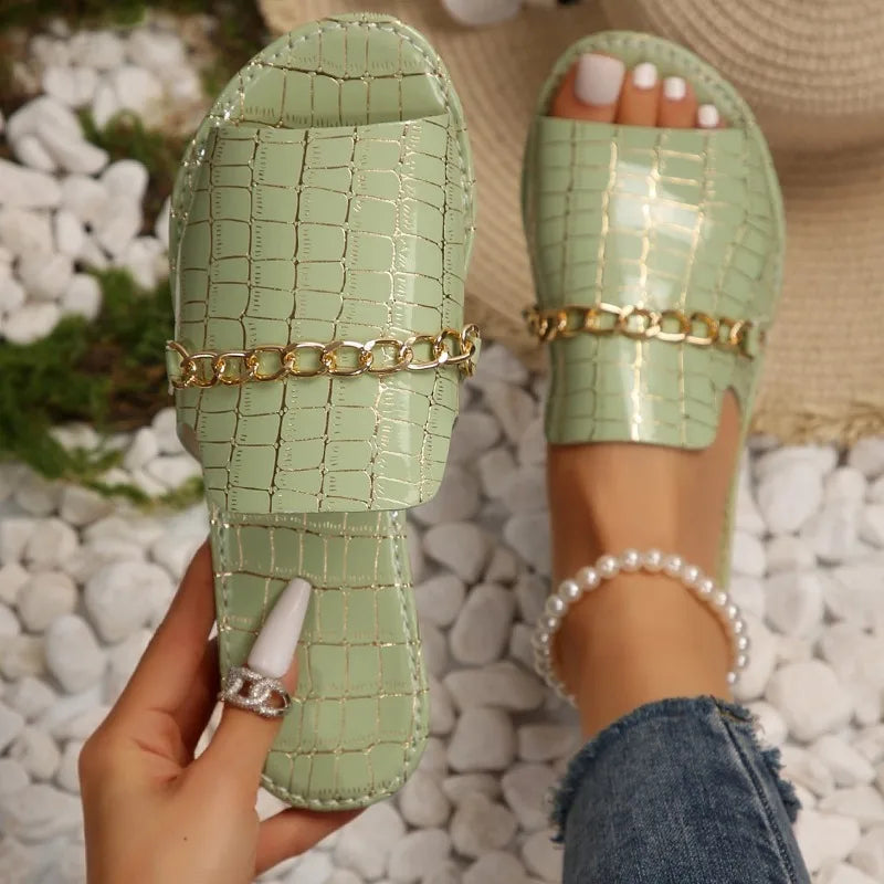 Mira | Tongs compensées de plage Luxe™