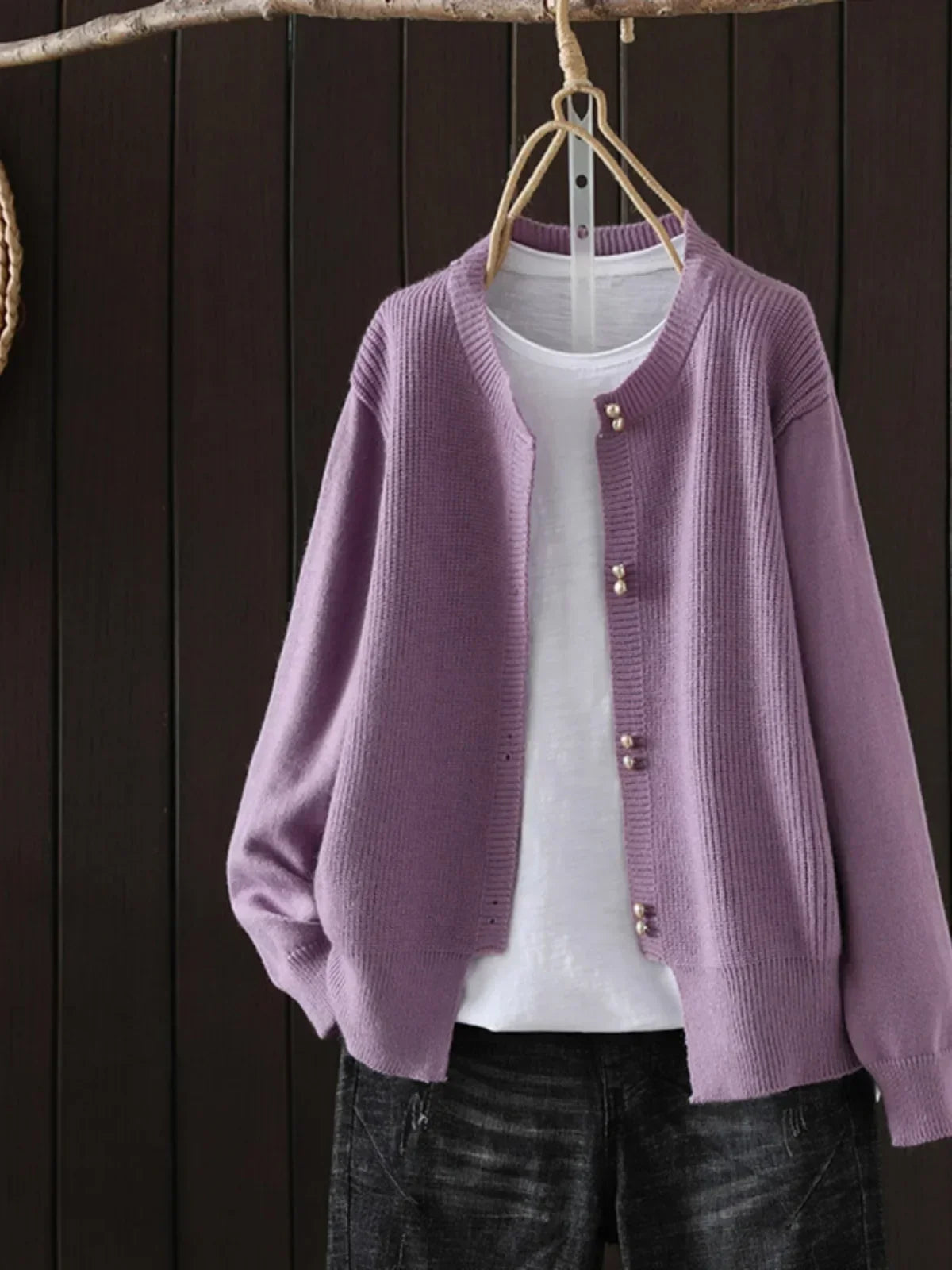 ELARA | CARDIGAN À BOUTONS NACRÉS