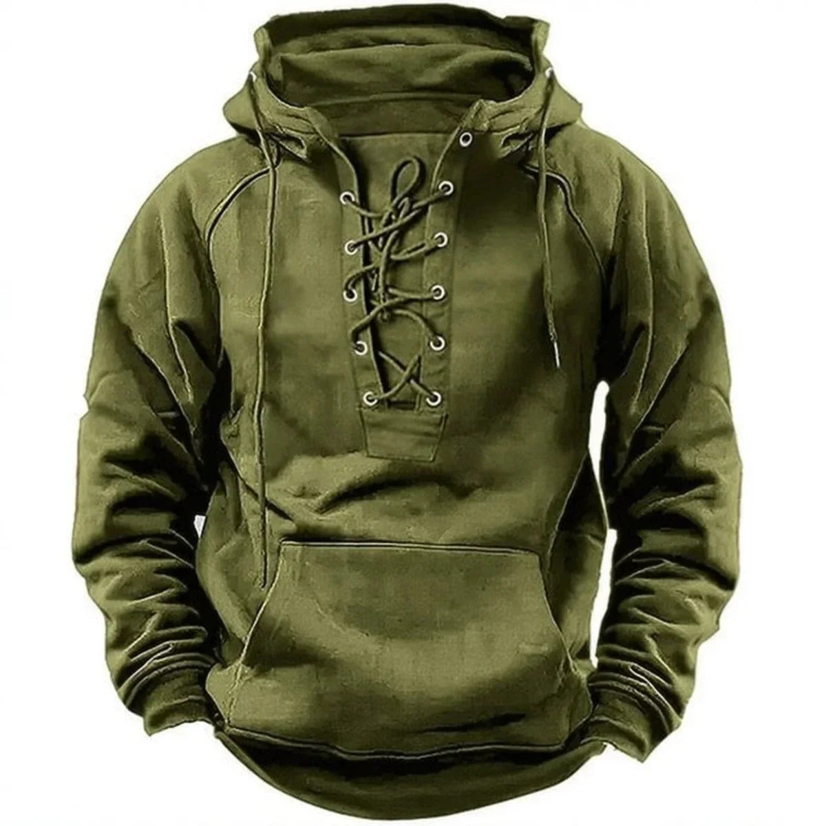 Leon – Retro outdoorová mikina se šňůrkami