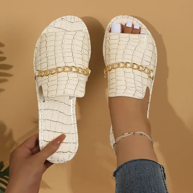 Mira | Tongs compensées de plage Luxe™