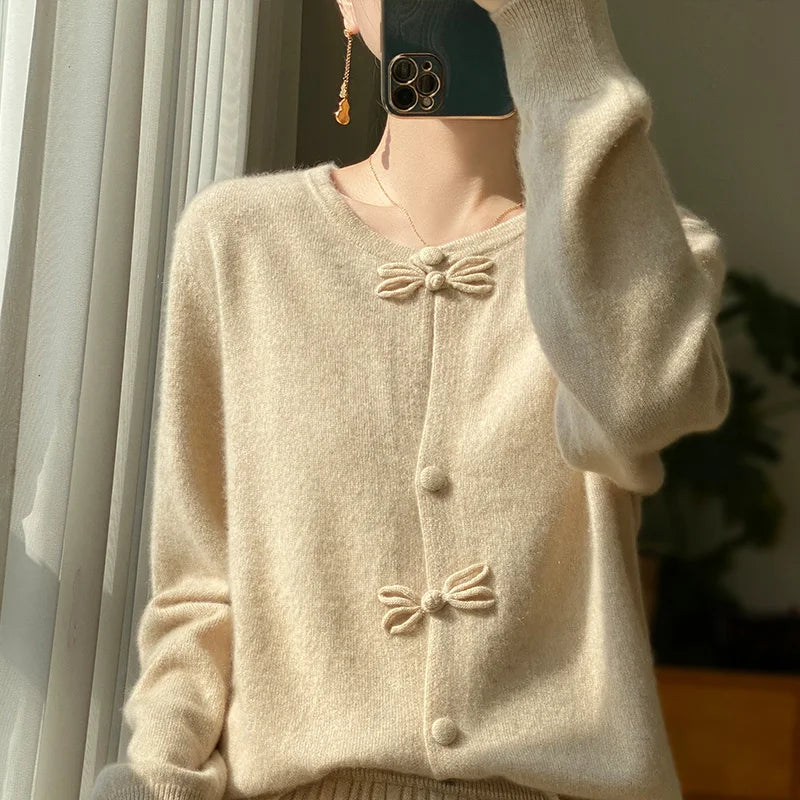 Beatrice | Bow Accented Cardigan