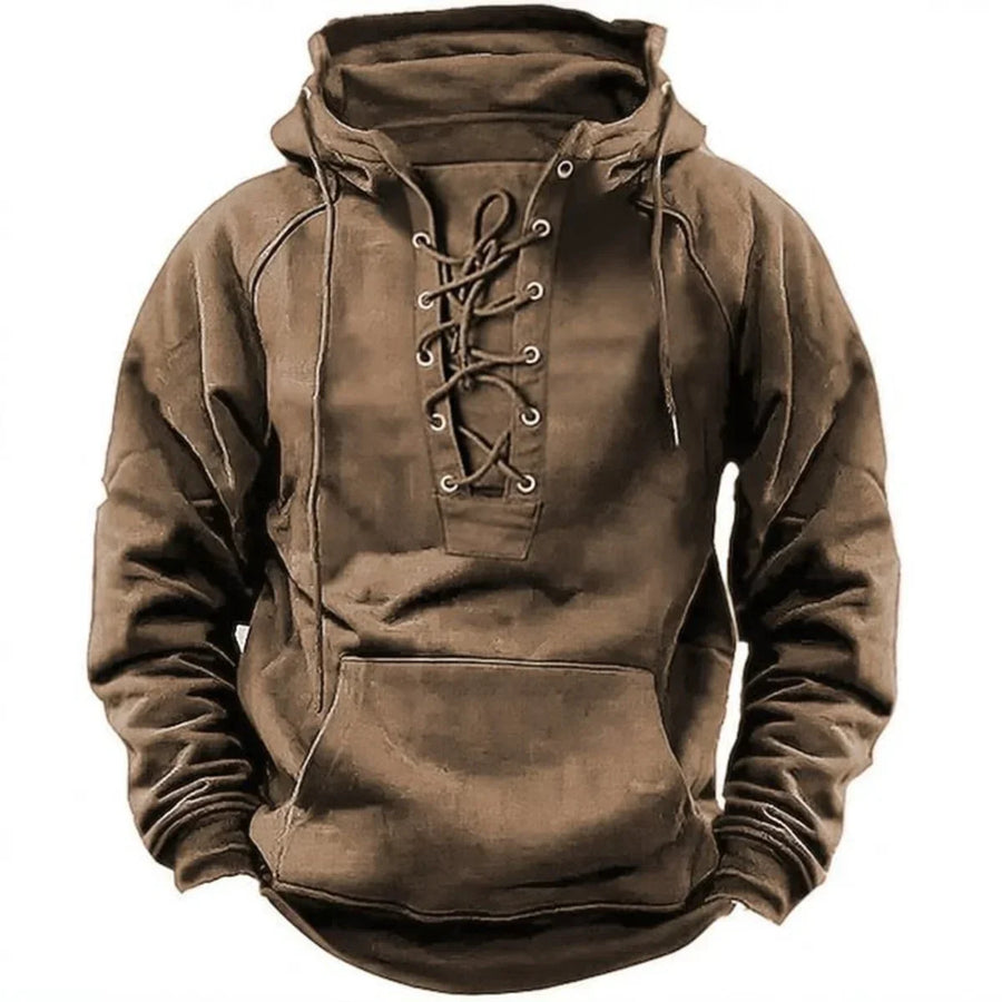 Leon – Retro outdoorová mikina se šňůrkami