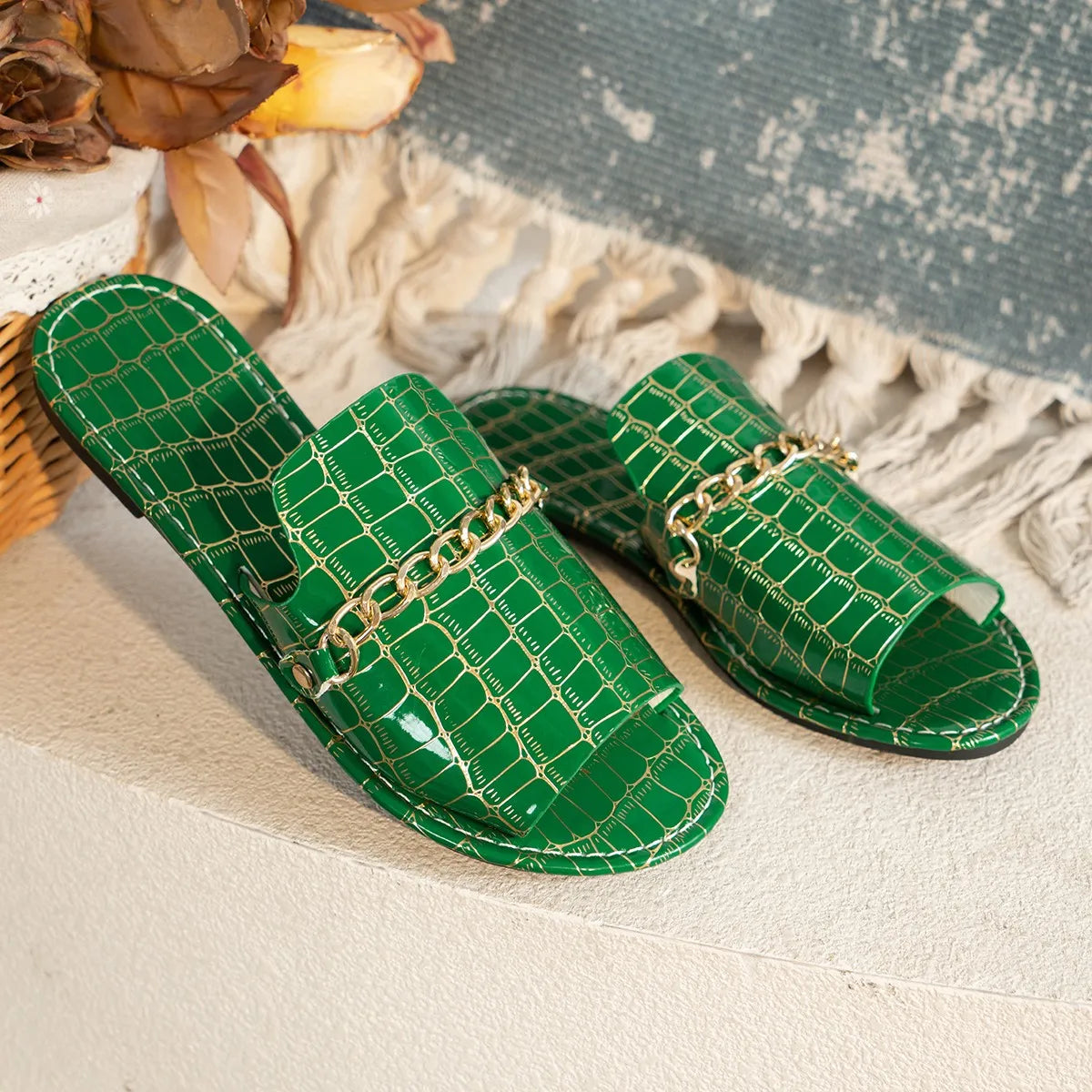 Mira | Tongs compensées de plage Luxe™