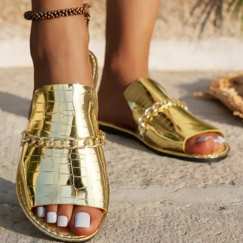 Mira | Tongs compensées de plage Luxe™