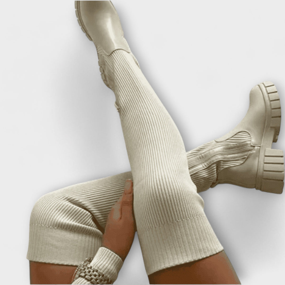 Lureva | Overknee Boots with Chunky Sole