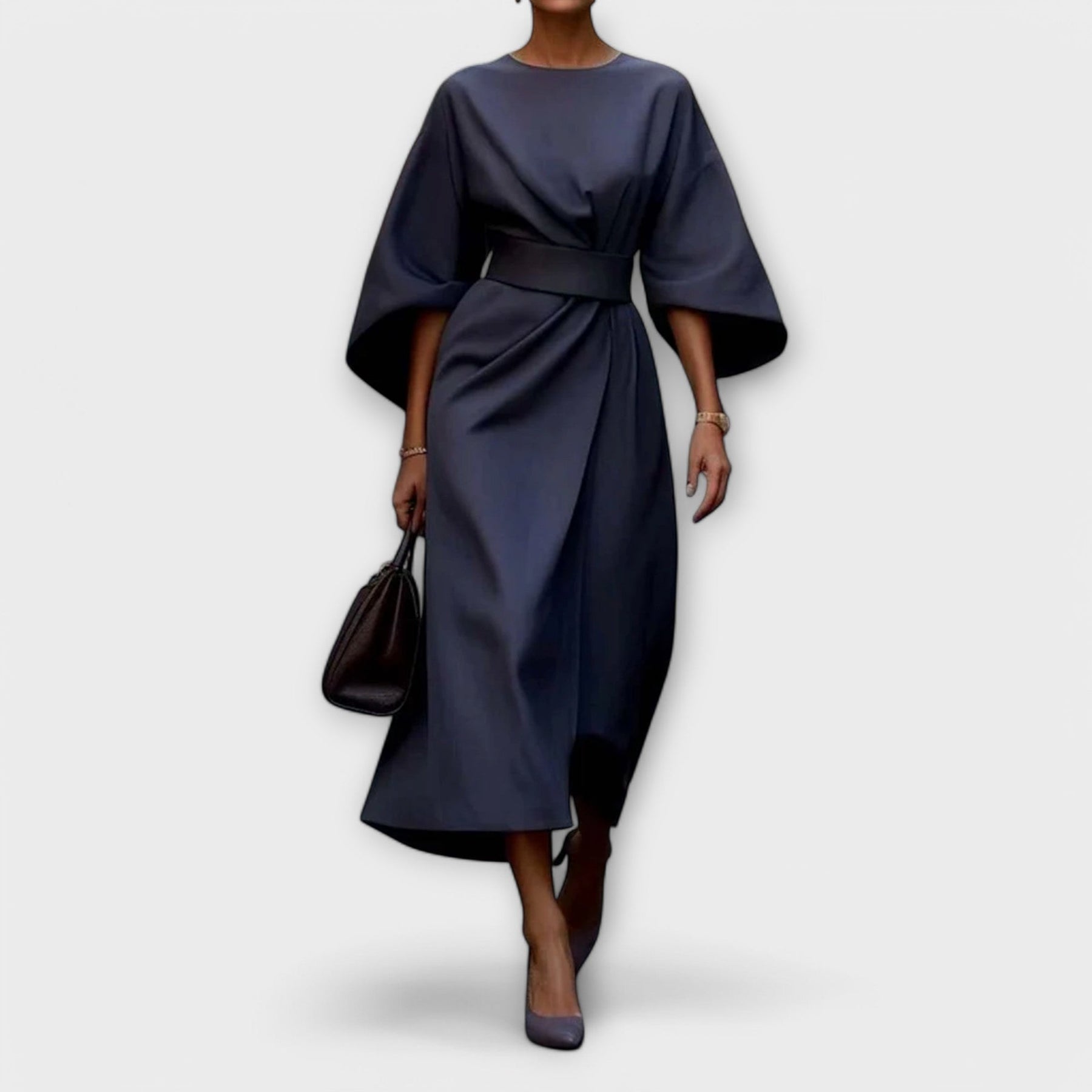 Soraya – Elegant Dress with Sleeves and Belt