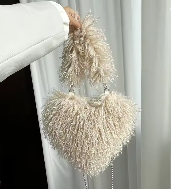 Felize | Sac bandoulière en peluche Cœur