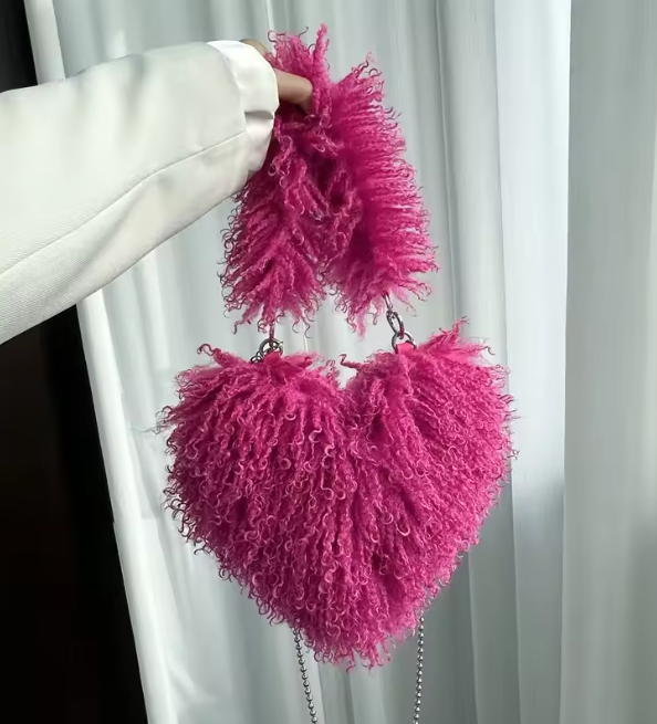 Felize | Sac bandoulière en peluche Cœur