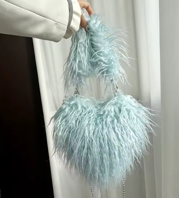 Felize | Heart Plush Crossbody Bag