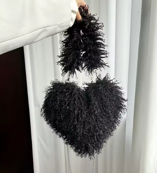 Felize | Heart Plush Crossbody Bag