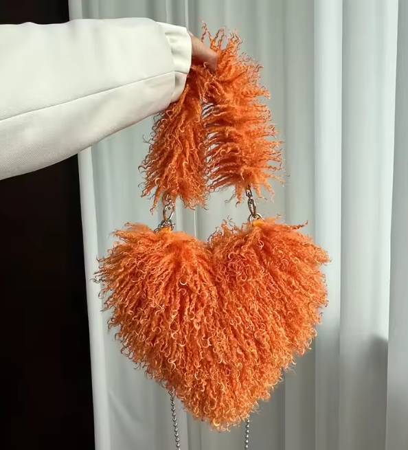 Felize | Heart Plush Crossbody Bag