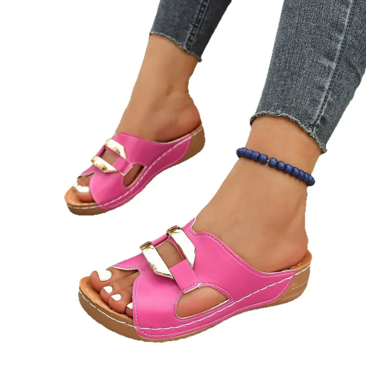 Lina | Sandalias ortopédicas con tacón cuña™
