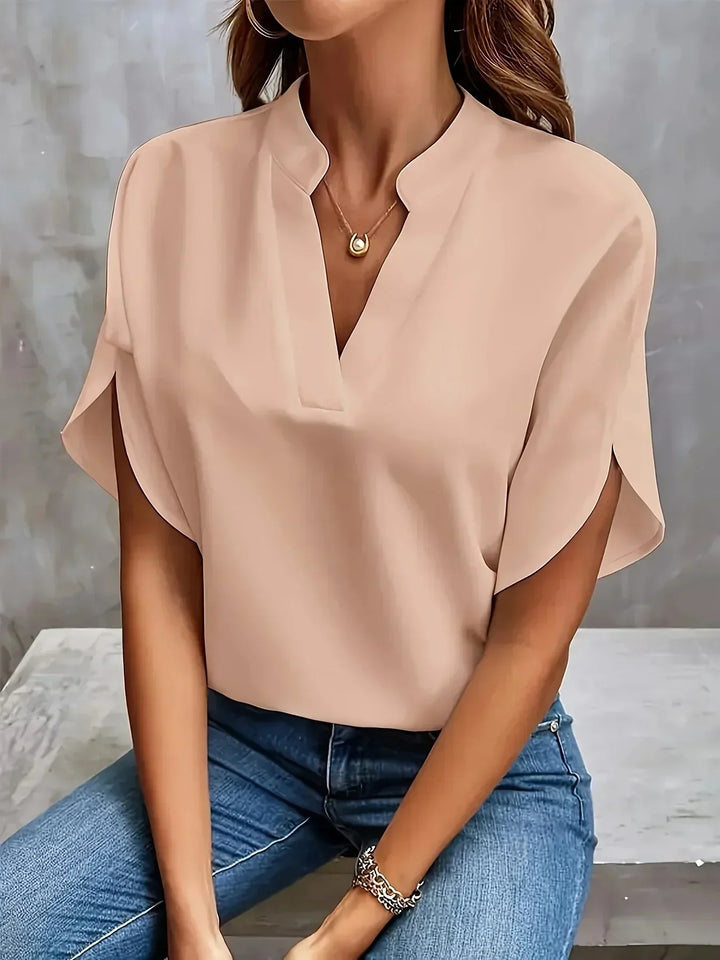 Thalia - Elegant V-Neck Blouse (Copy)