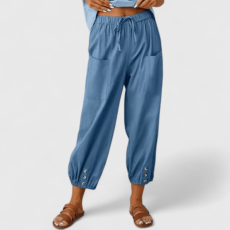 Jolie | Pantalon élégant à jambes larges