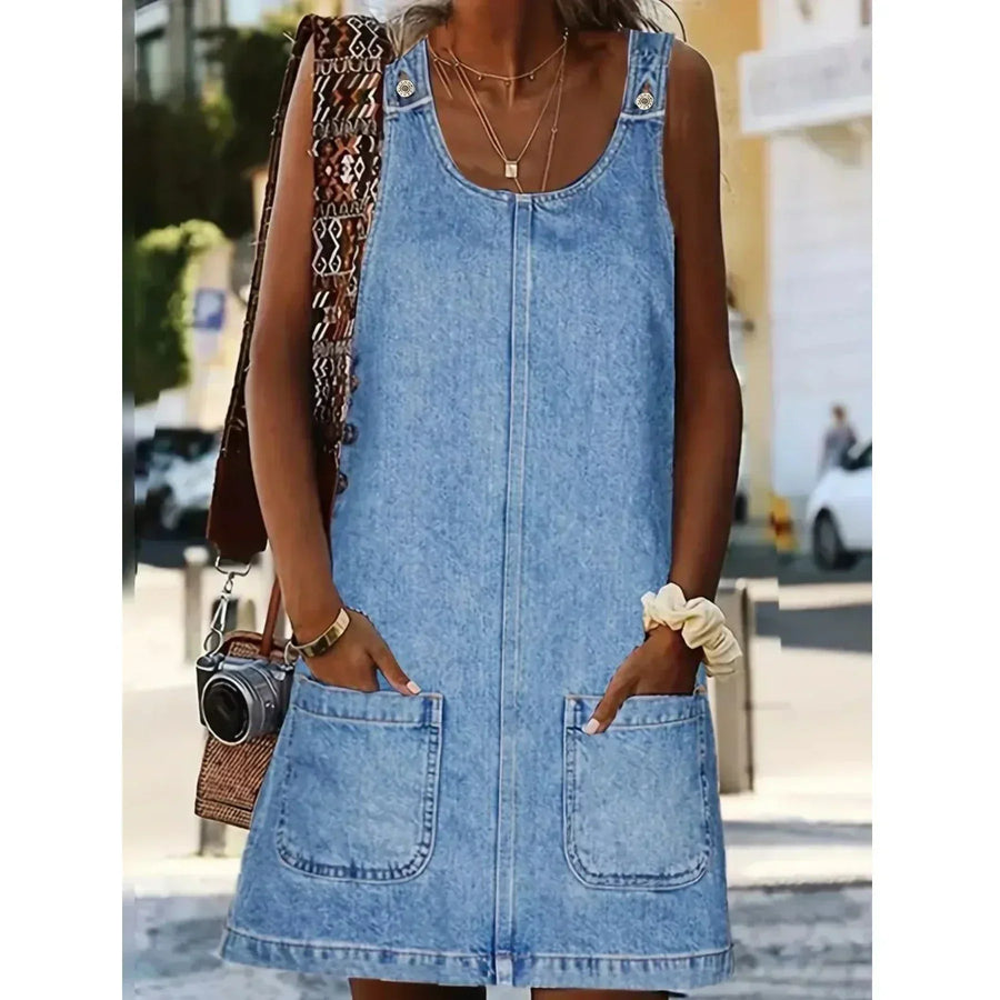 Emma Relaxed Denim-Look Dress