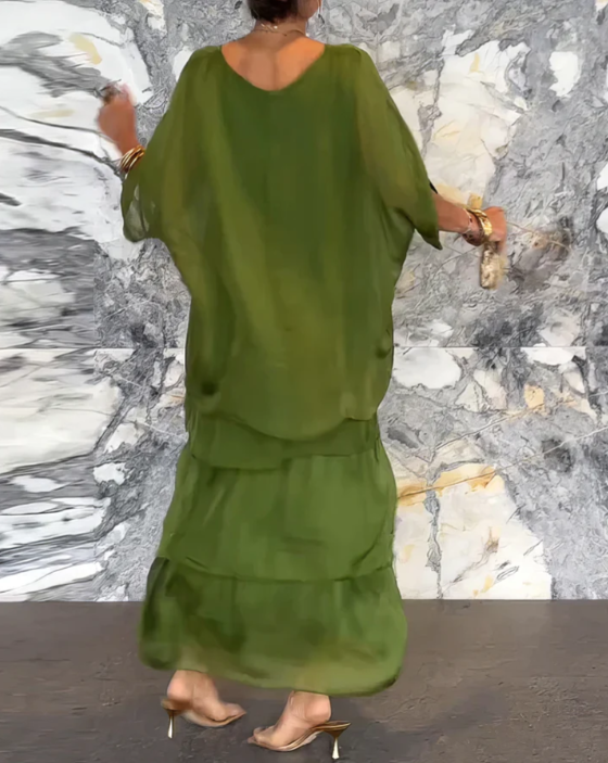 Lara | Elegantní splývavé maxi šaty
