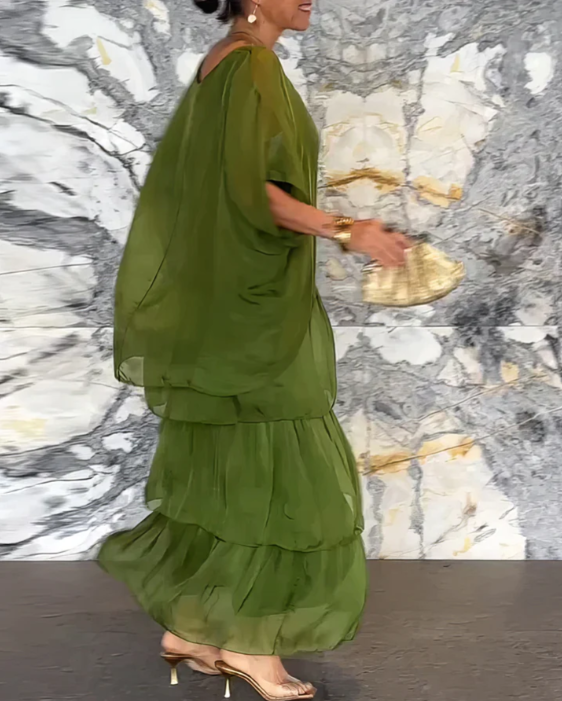 Lara | Elegantní splývavé maxi šaty