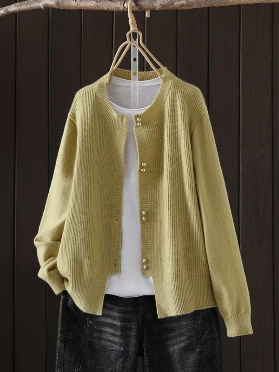 ELARA | CARDIGAN À BOUTONS NACRÉS