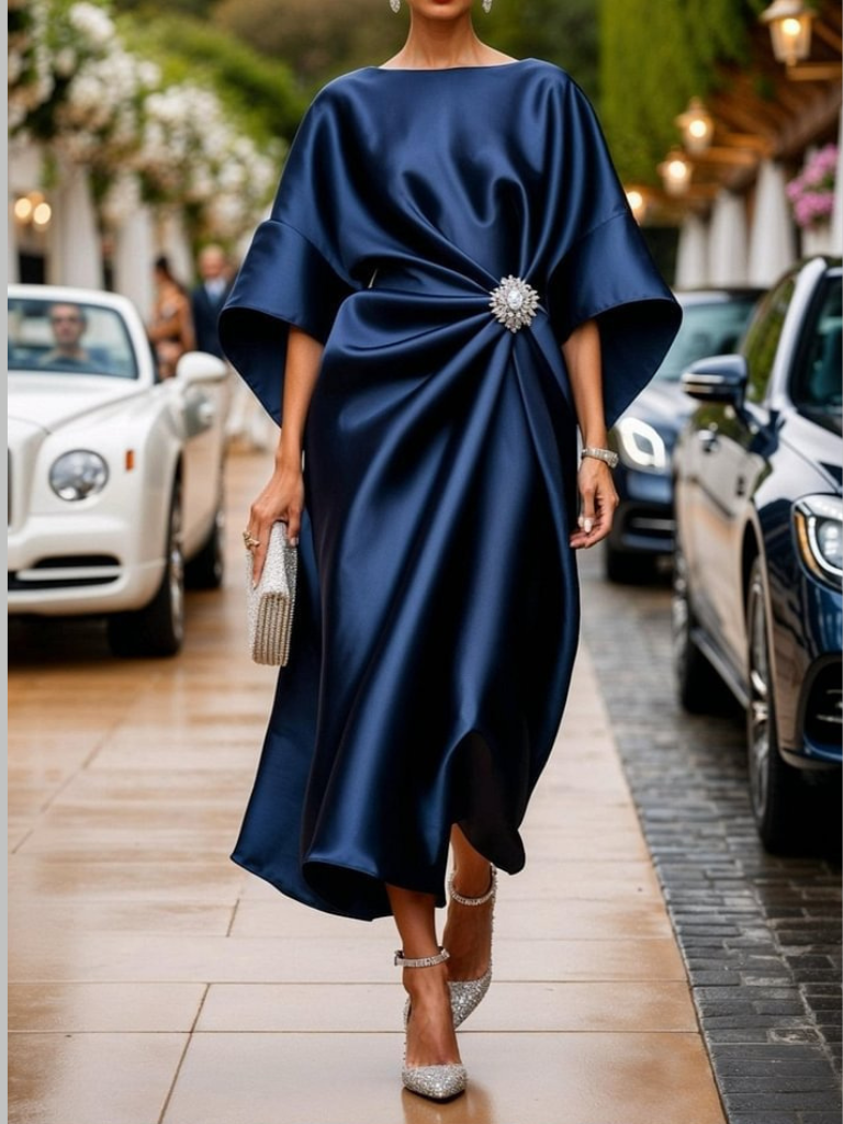VESTIDO ELEGANTE DE SATÉN MARIS
