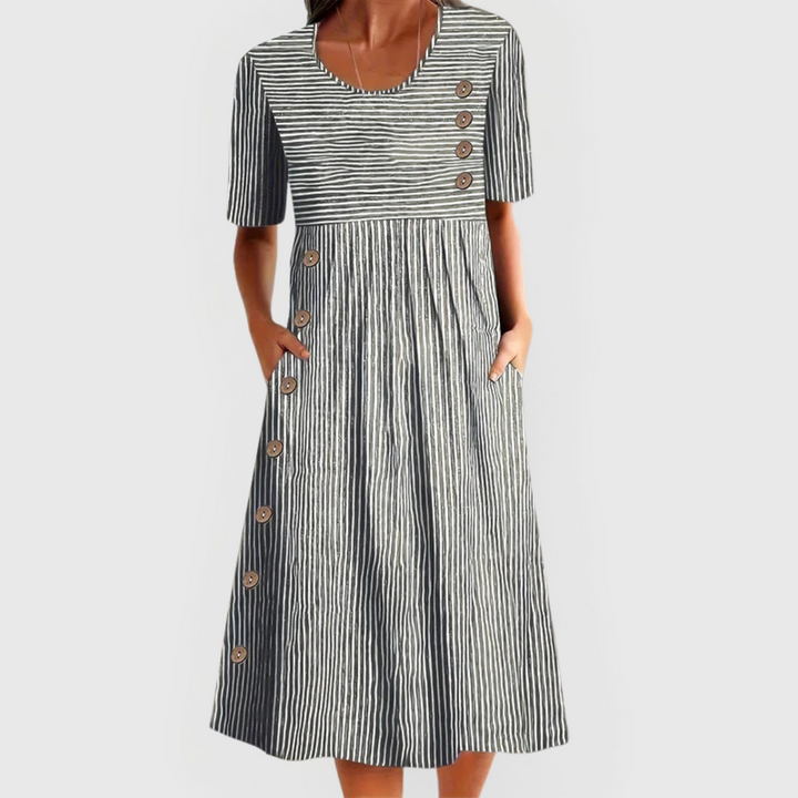 Willow | Striped Midi Dress