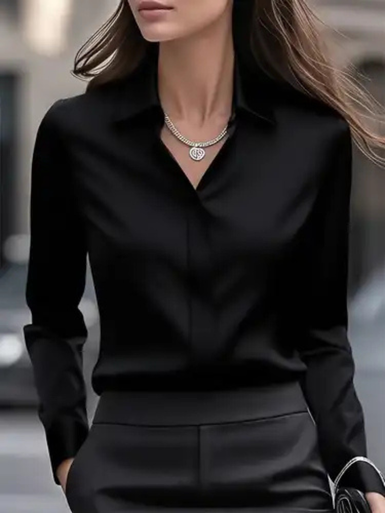 Blusa con acabado satinado Marielle