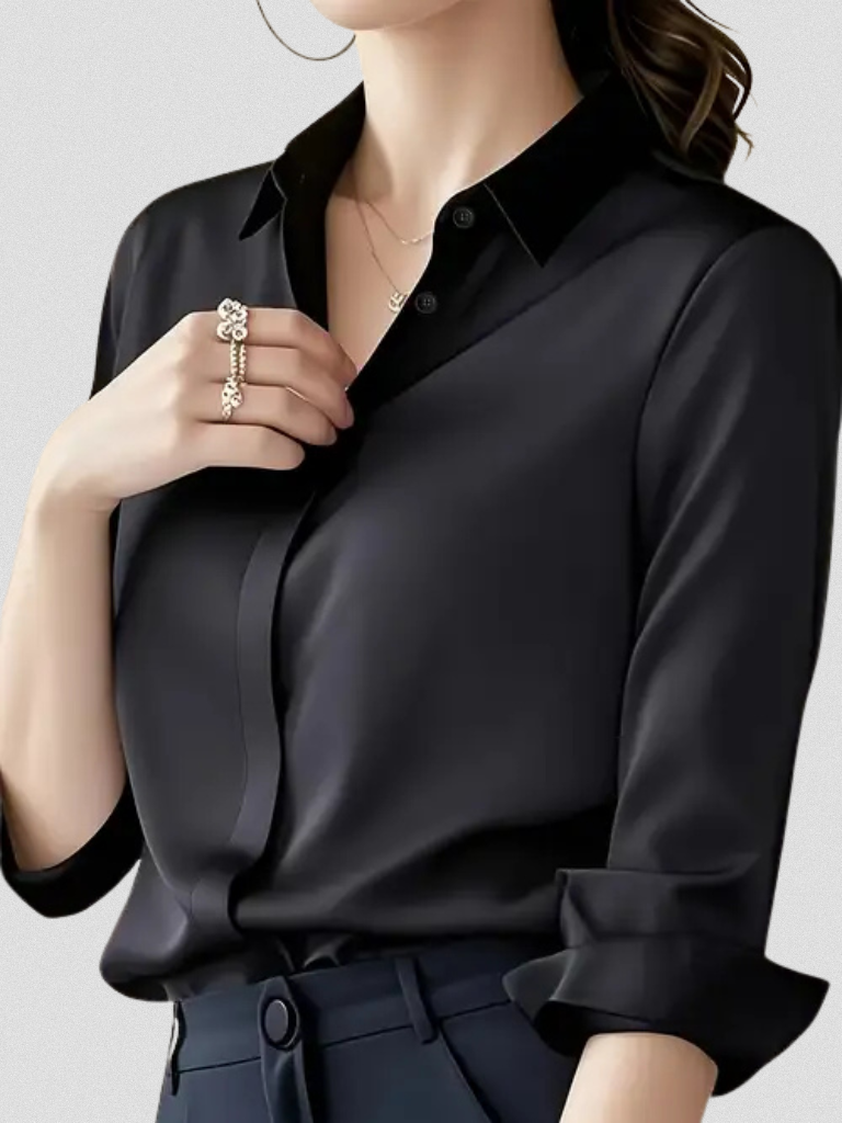 Blusa con acabado satinado Marielle