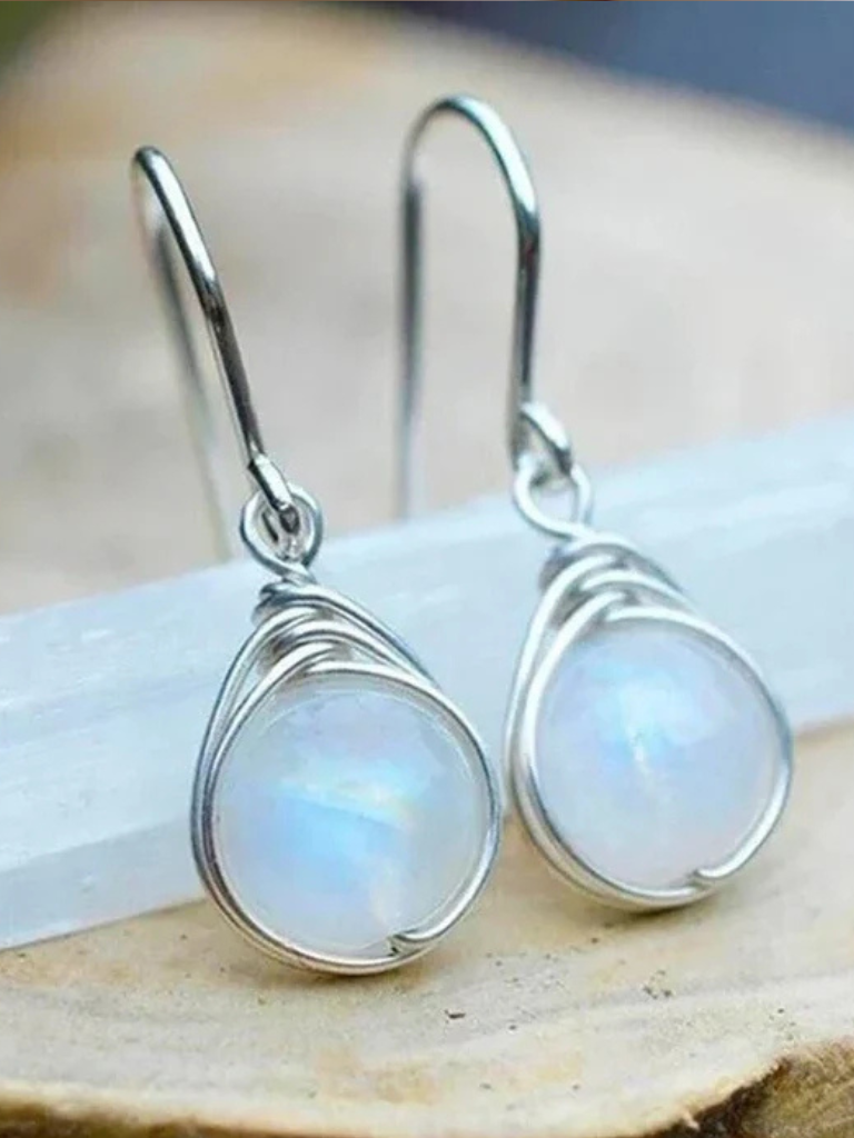 BOUCLES D'OREILLES PENDANTES KYRA MOONSTONE