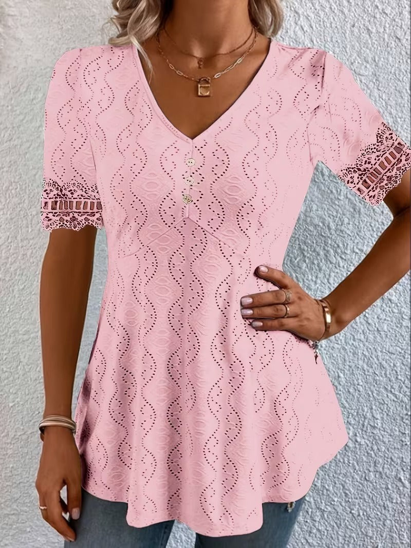 Meridia - Soft-Touch V-Neck Blouse