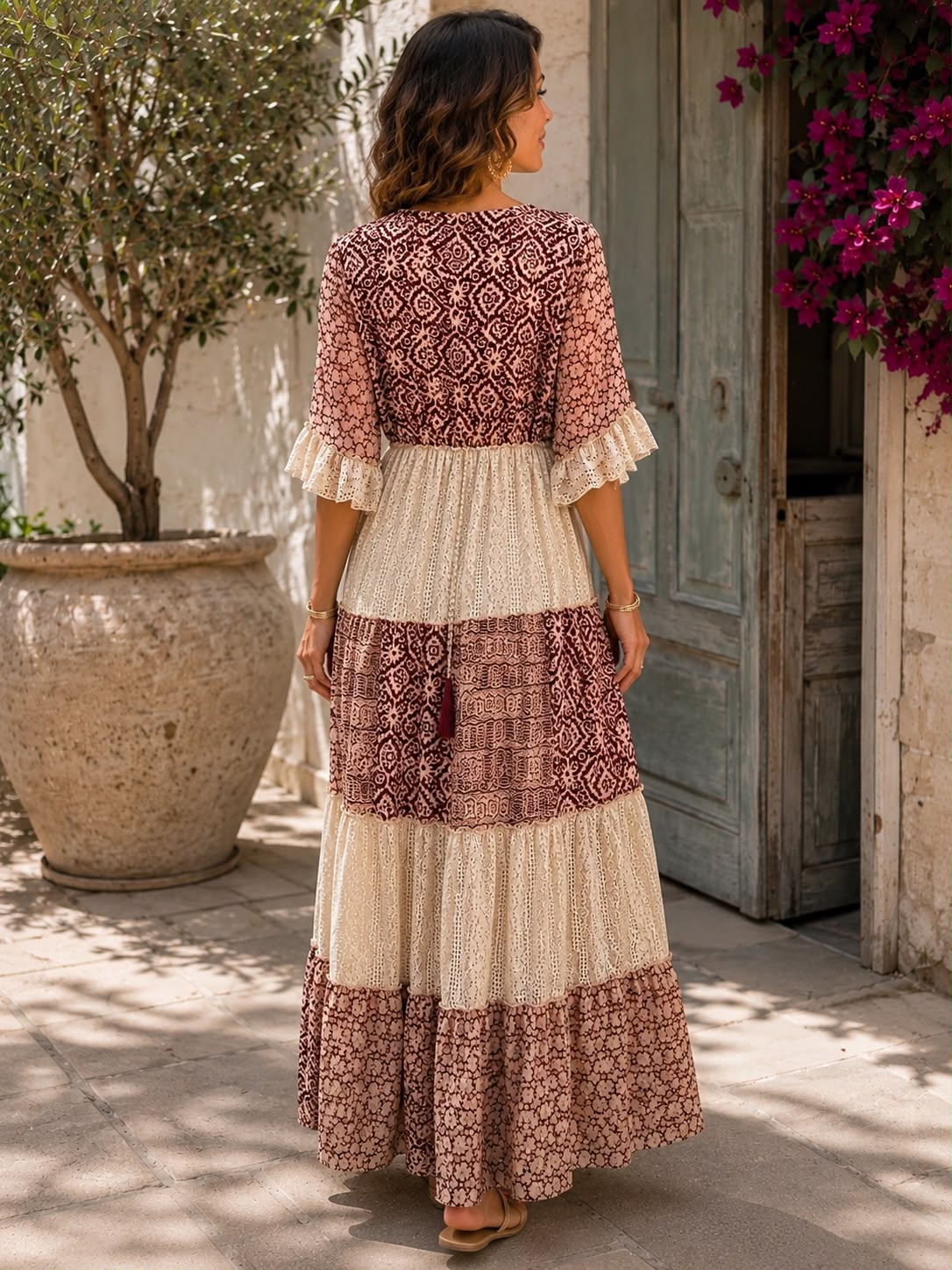 Faustine - Soft-Touch Lace Maxi Dress