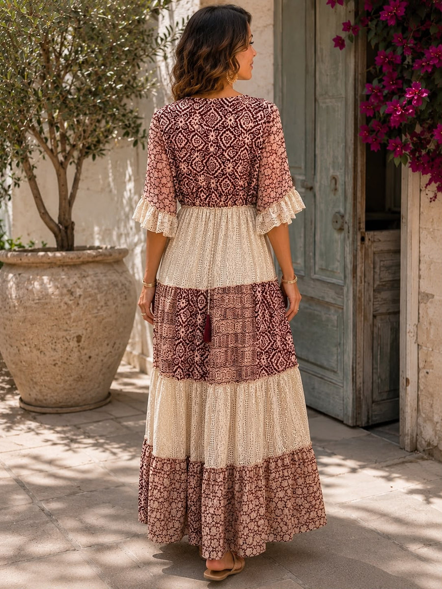 Faustine - Soft-Touch Lace Maxi Dress