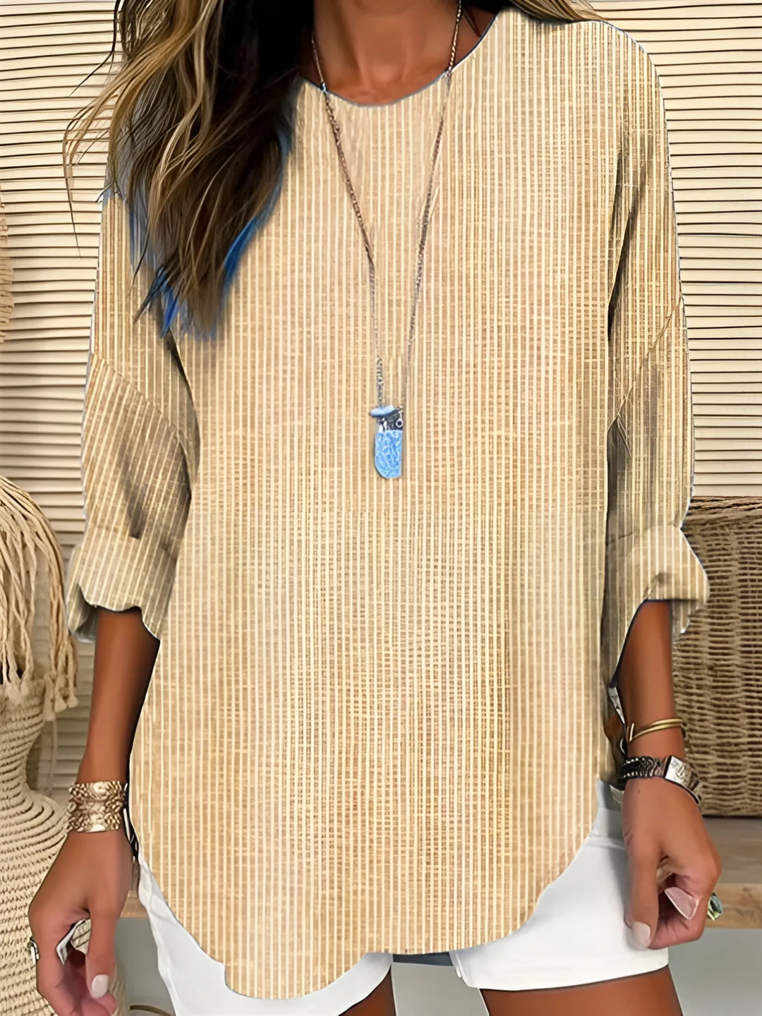 Alice – Striped Casual Blouse