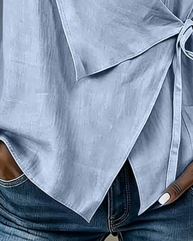 Farren - Sleeveless Wrap Blouse