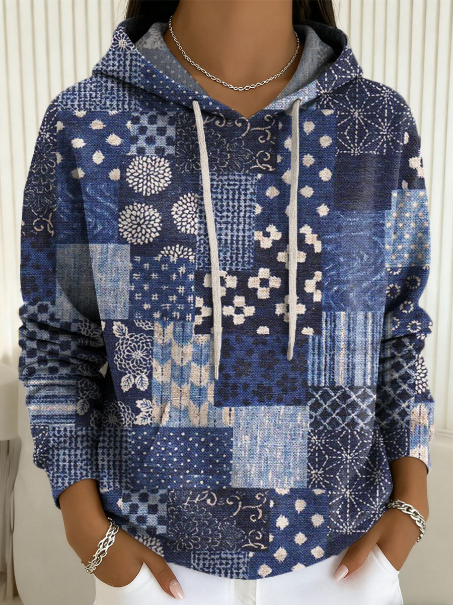 Éléonore | Sweat à capuche en patchwork