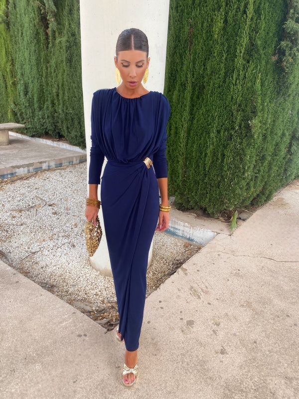 Almodovar Dress Navy Blue