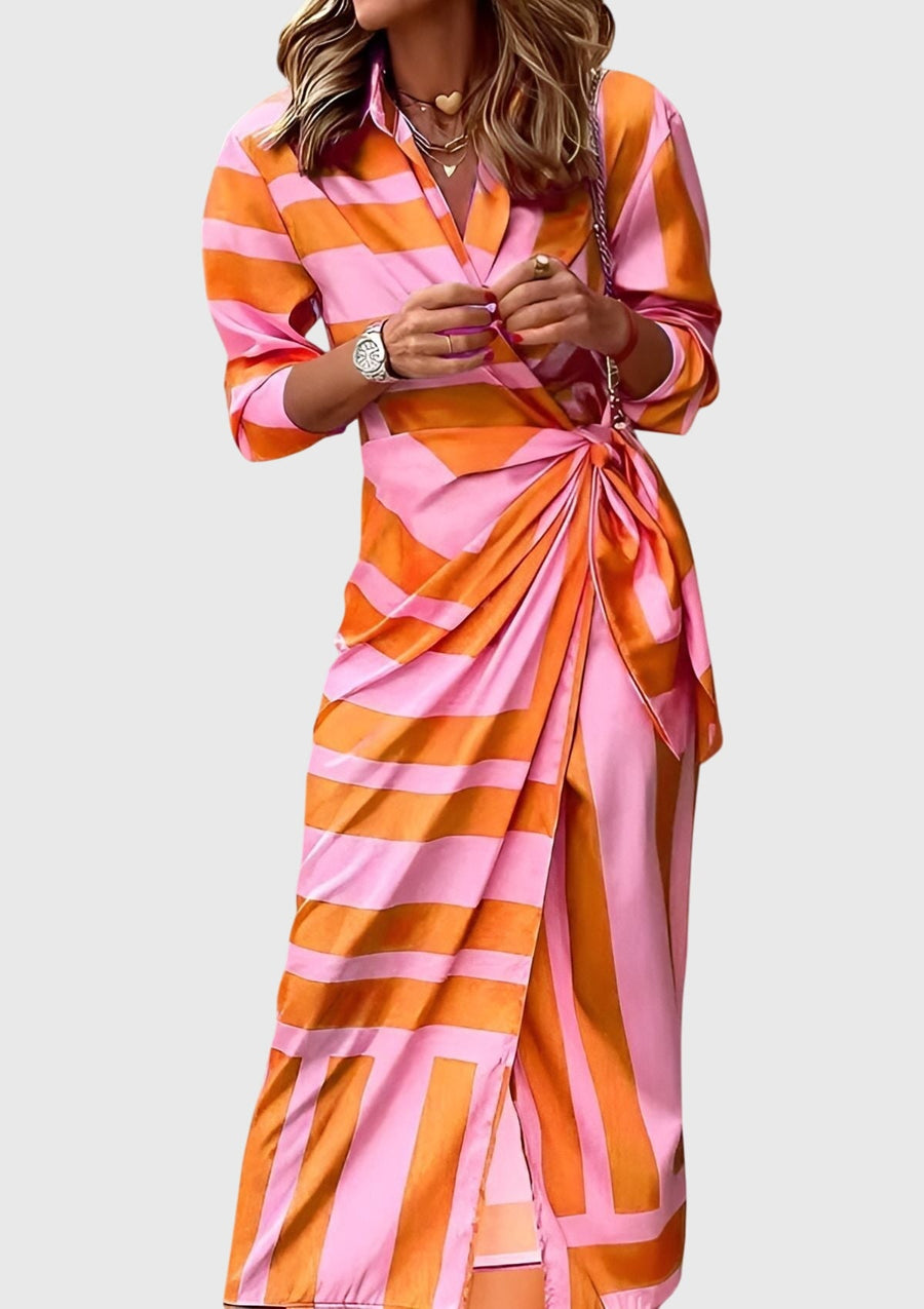 Everly™ | Vestido cruzado elegante con estampado