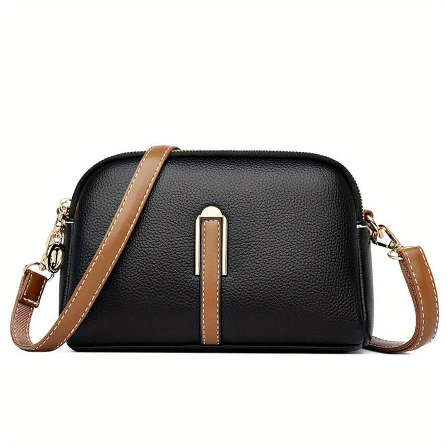 Sac bandoulière embossé Mila Litchi