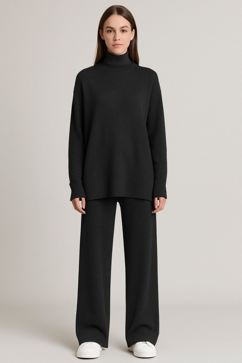 Ensemble top col roulé et pantalon Barbara