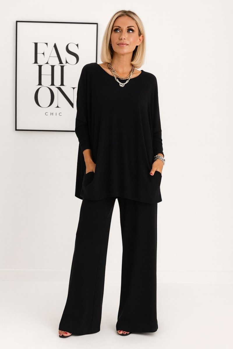 Ensemble haut et pantalon en maille Barbara