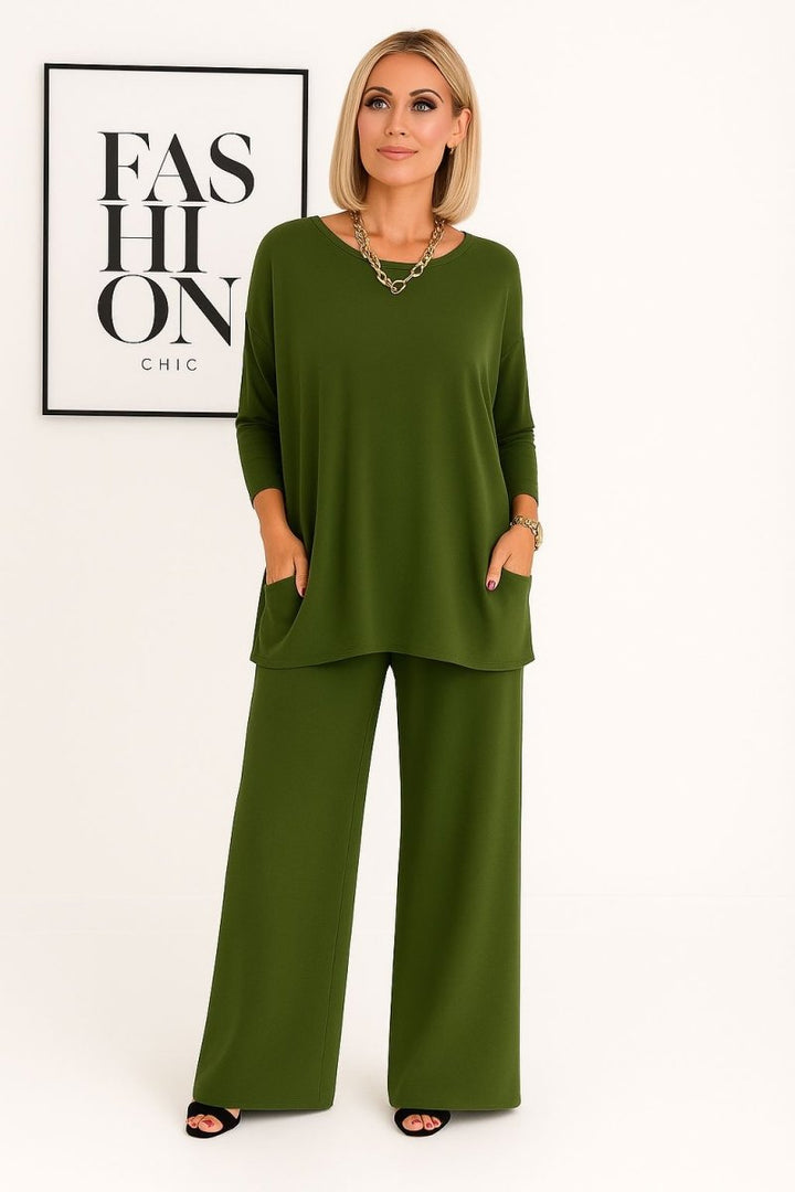 Barbara's Knit Top & Pants Set