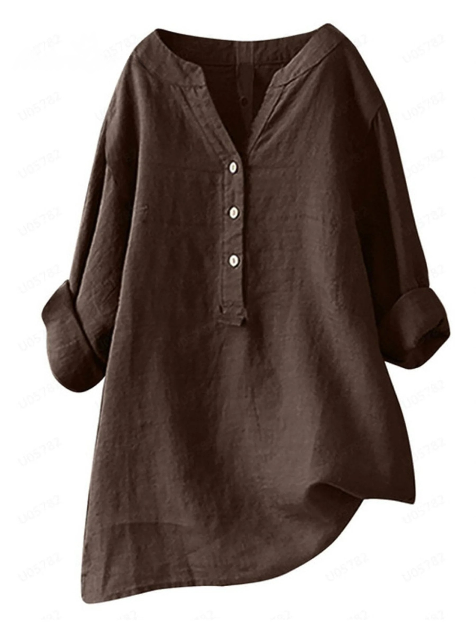 Women's  Retro Cotton And Linen Casual Shirt