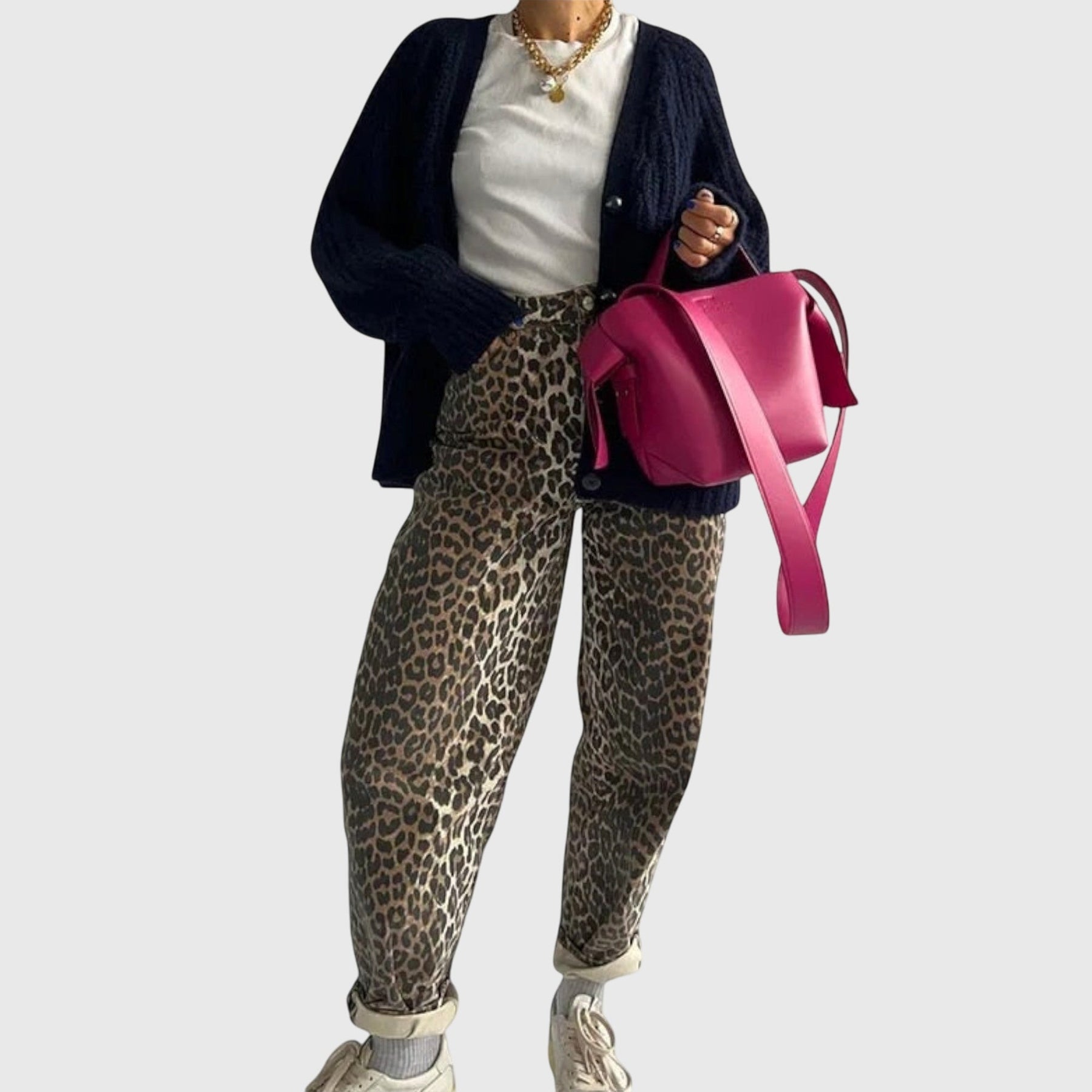Chandra – Vintage džíny s leopardím vzorem