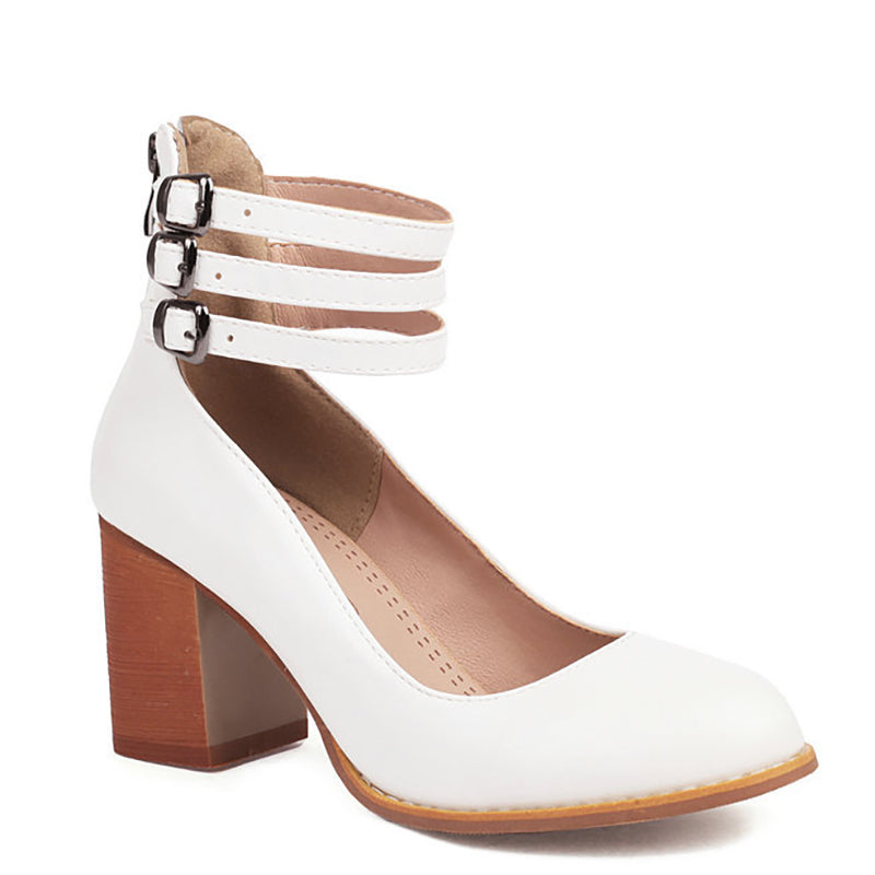 Narella™ | Sandalias elegantes de tacón medio y punta cuadrada