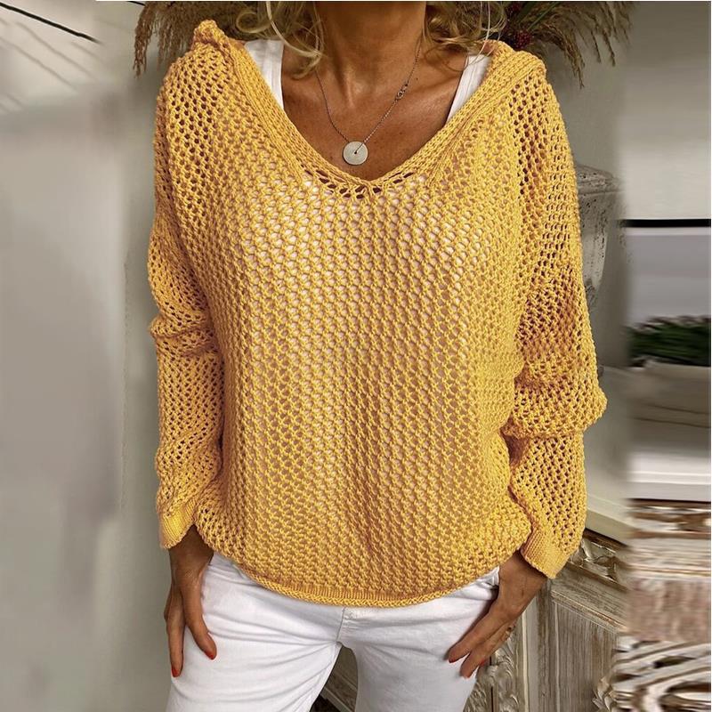 Delia – Loose-Fit Open Knit Sweater