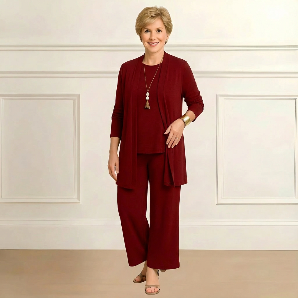 Barbara Cardigan, Top & Pants Set